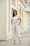 Coastal Linen Wide-Leg Pant (White)