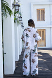 Pia's Linen Printed Pants (White)