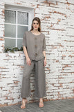 Antonia's Linen Coconut Button Top (Fango)