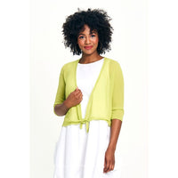 Lightweight Tie-Front Shoulder Cover in Lime