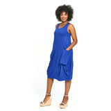 Double Pocket Stretch Dress in Royal