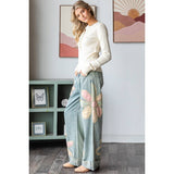 Denim Jeans With Flower Patchwork