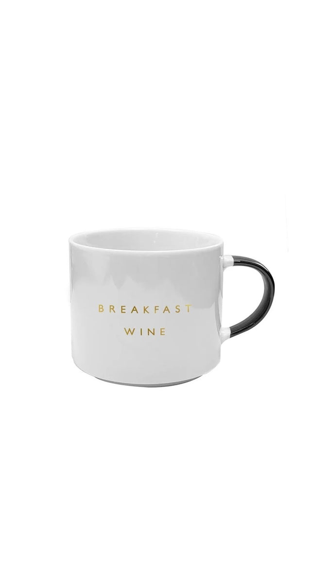 Breakfast Wine Stackable Mug Black – Carrington & Co