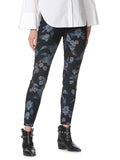Hue Reversible Denim High Rise Leggings - Floral
