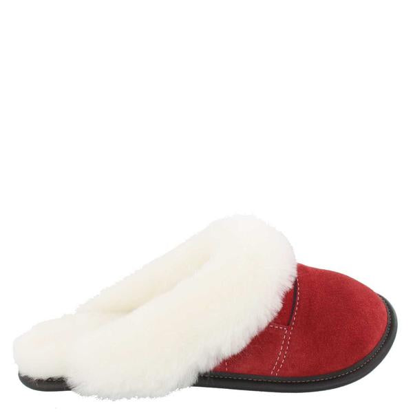 Woman's Two-Tone Mule Head Slip-On Slippers - Red