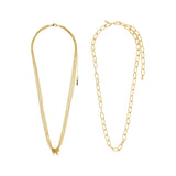 Pilgrim Pause 2-In-1 Cable & Curb Chains Necklace