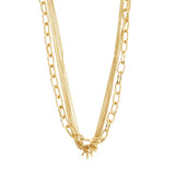 Pilgrim Pause 2-In-1 Cable & Curb Chains Necklace