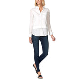 Hue Solid Reversible Denim Legging (Deep Blue/Black Wash)