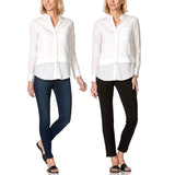 Hue Solid Reversible Denim Legging (Deep Blue/Black Wash)