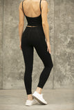 Bamboo High Band Legging With Pockets (Black)