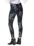 Hue Reversible Denim High Rise Leggings - Floral