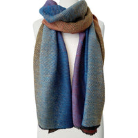 Large Rippled & Soft Ombre Patterned Scarf