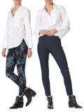Hue Reversible Denim High Rise Leggings - Floral