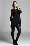 High-Low Tunic in Black
