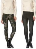 Hue Reversible Denim High Rise Leggings - Camo