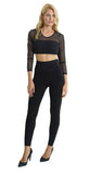 Bamboo High Band Legging - Tummy Tucker (Black)