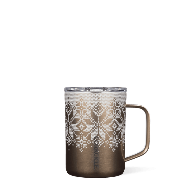 Holiday Coffee Mug - Fairisle Gold