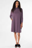 Joanna Mock Neck Dress - Mauve