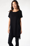 Aubrey Short-Sleeve Tunic - Black