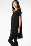 Aubrey Short-Sleeve Tunic - Black