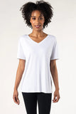 Harper V-Neck Tee - White