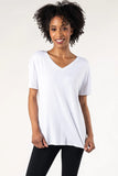 Harper V-Neck Tee - White