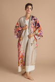 Orchid and Iris Kimono Gown - Coconut