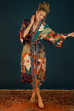 Floral Kimono Gown - Terracotta