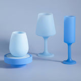 Sky + kingfisher | seff | silicone unbreakable champagne flute
