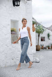 Denim Jeans w/ Patch Pockets