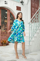 Catalina's Floral Summer Dress (Blue)