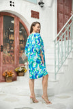 Catalina's Floral Summer Dress (Blue)