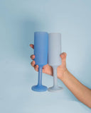 Sky + kingfisher | seff | silicone unbreakable champagne flute
