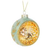 Mint Leaf Reflector Ball Ornament