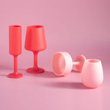 Cherry + blush | mecc | silicone unbreakable cocktail glasses