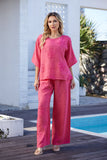 Lila's Bloom Stitch Top (Raspberry)