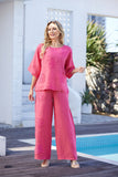 Lila's Bloom Stitch Top (Raspberry)