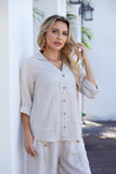 Vivian Button-Down (Beige)