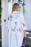 Sylvie's Sepia Leaves Jacket (White)