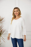 Sharon's Eyelet Accent Top
