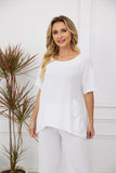 Hazel's Breezy Blend Top (White)