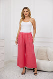 Island Breeze Buttoned Pants (Raspberry)