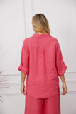 Vivian Button-Down (Raspberry)