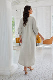 Daphne's Stitched Coconut Button Dress (Beige)