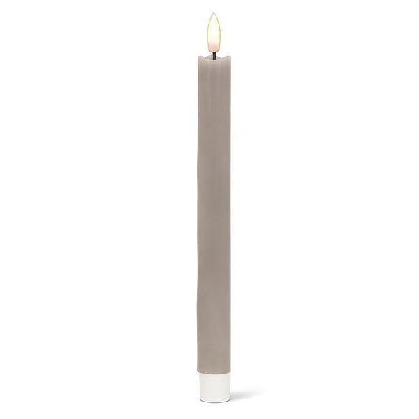 LED Taper Candle (Set of 2) - Grey