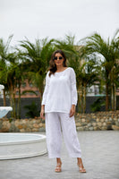 Heart On My Sleeve Crochet Pull Over (White)