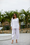 Heart on My Sleeve Crochet Pull Over (White)