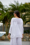 Heart On My Sleeve Crochet Pull Over (White)