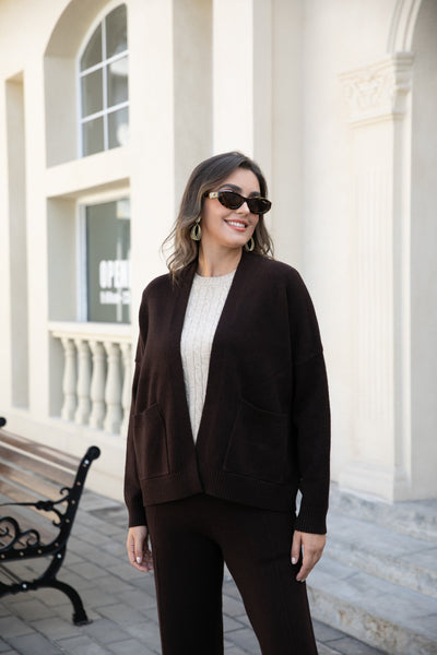 Madeleine's Cardigan (Mocha)