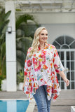 Ava's Printed Cotton Top (White)